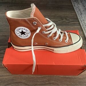 Converse All Star High-Top Sneakers in Rust and Cream